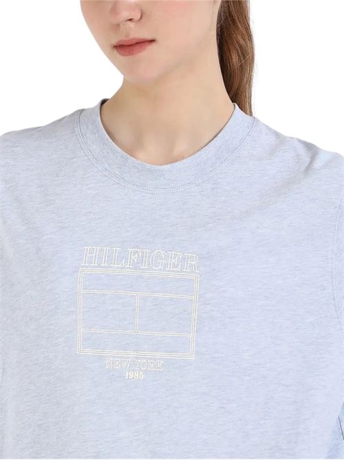 T-shirt donna ghiaccio in cotone Tommy Hilfiger | WW0WW45525DV6